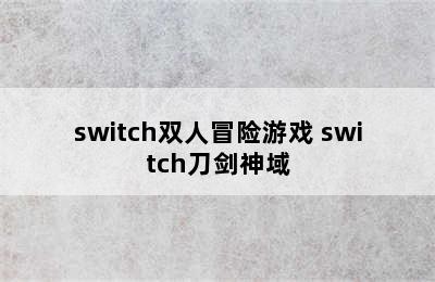 switch双人冒险游戏 switch刀剑神域